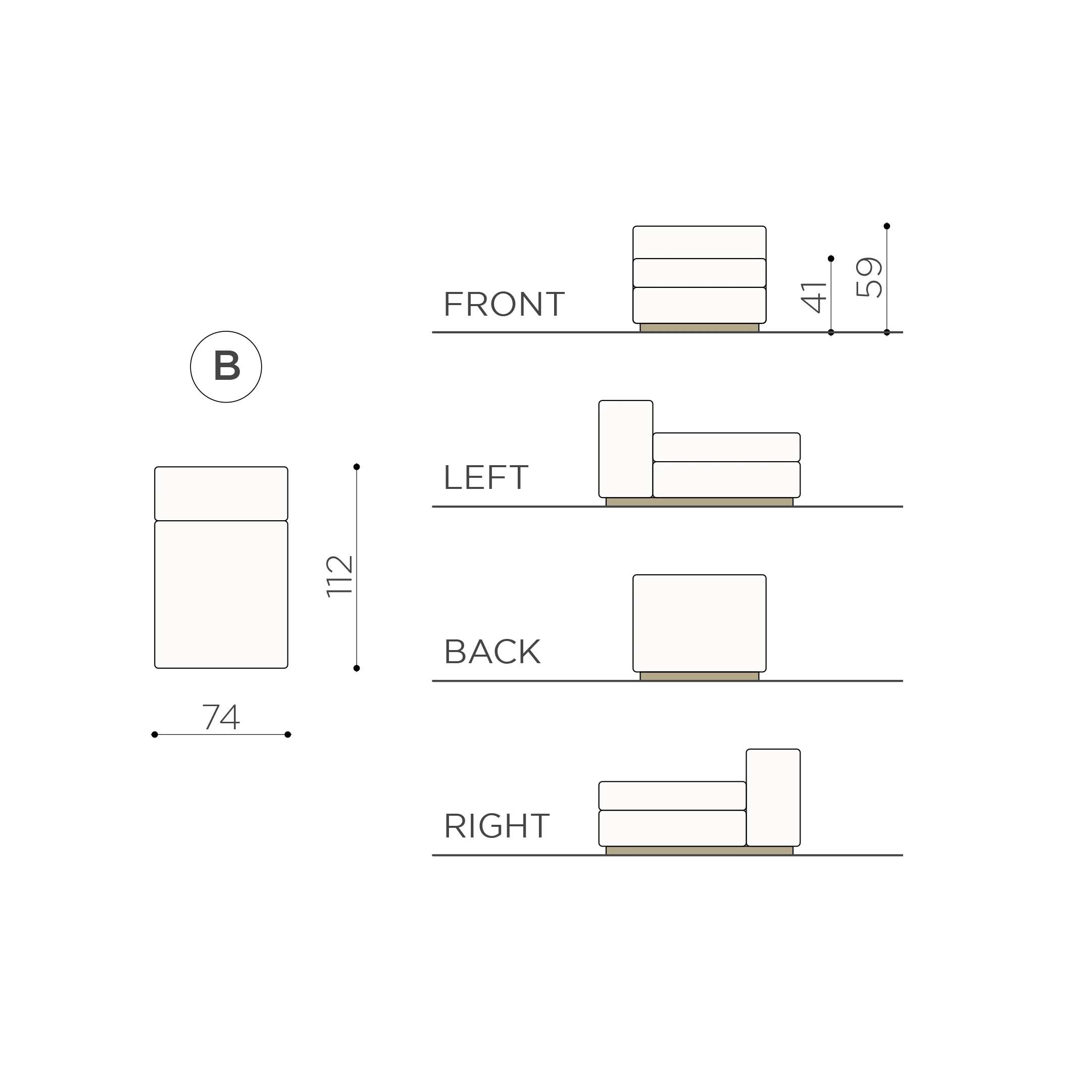 damir sofa size - B - WEB