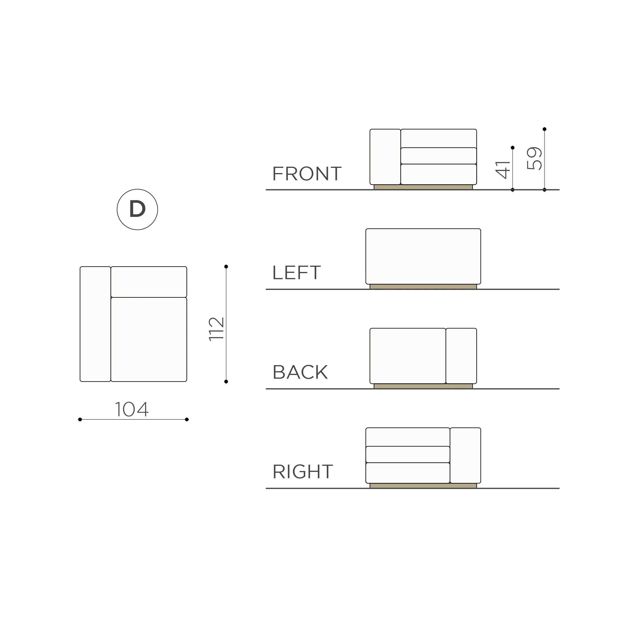 damir sofa size - D - WEB